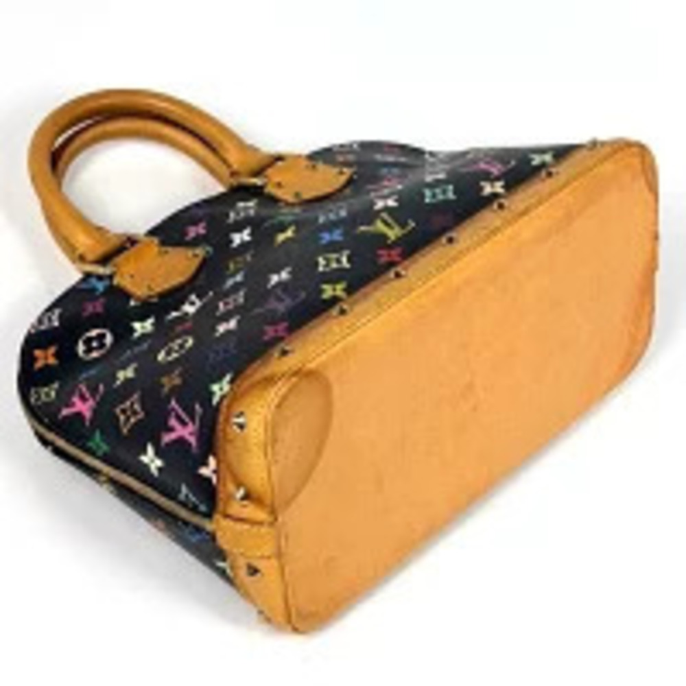 Louis Vuitton Black Multicolor Alma Monogram Noir handbag Black